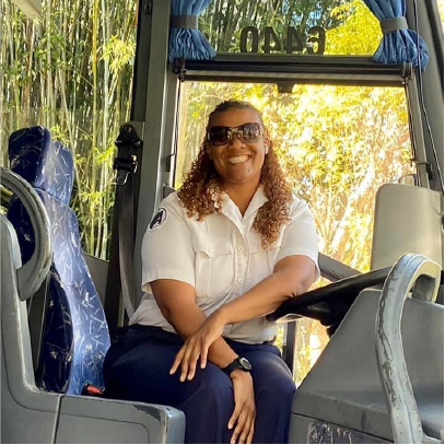 bus driver smiling
